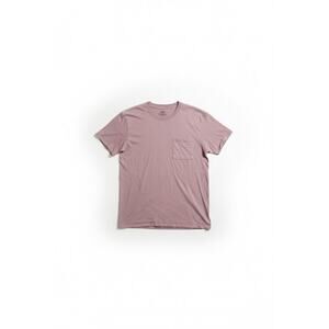 Athletic Works Mens Pocket T-Shirt Mauve Pink 100% Cotton Short Sleeve Size M